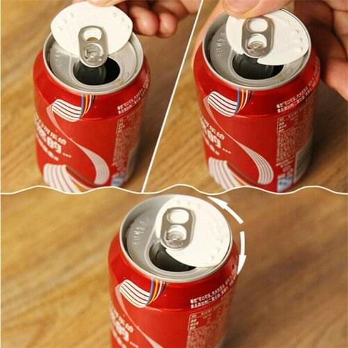Splash Spill Dust Proof Lid Sealing Baffle Bottle Mouth Plastic Sheet Cover Beer Fresh Keeping Anti Pest Rotate Cover Soda Cans