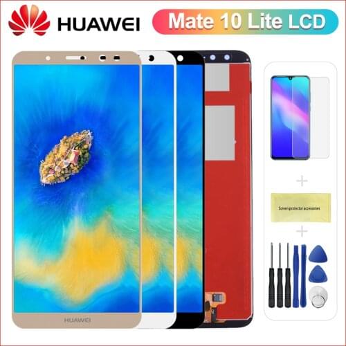 Original 5.9'' Display with Frame Replacement Panel for Huawei Mate 10 Lite LCD Touch Screen Digitizer Assembly Nova 2i RNE-L2