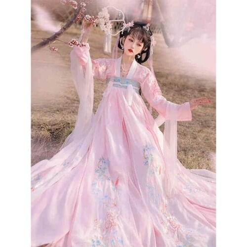 Hanfu Women Costume Elegant Traditional Chinese Style Hanfu Princess Dress Ancient Folk Tang Suit Fairy Performance Clothing