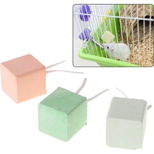 Hamster Teeth Grinding Stone Mineral Calcium Rabbit Rat Squirrel Toys Cube Hang