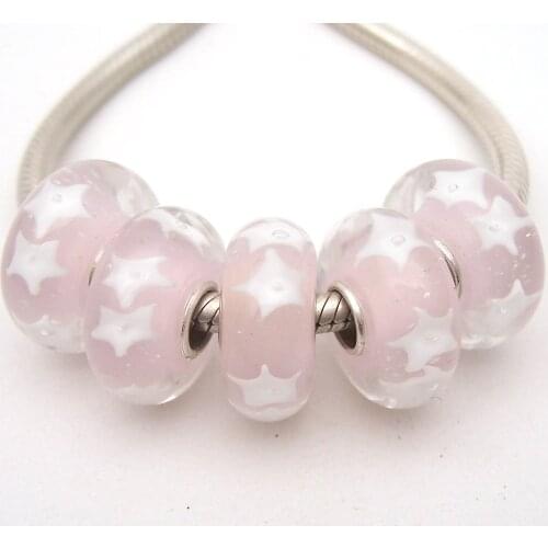 JGWGT 2891 5X 100% Authenticity S925 Sterling Silver Beads Murano Glass beads Fit European Charms Bracelet diy jewelry Lampwork