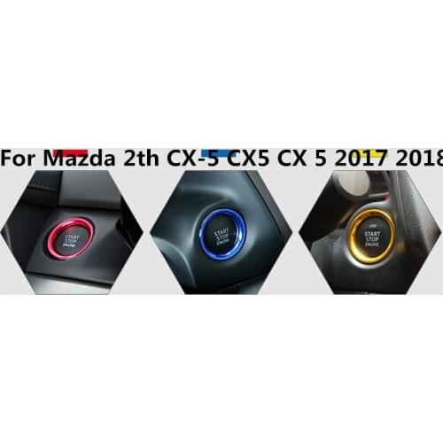 For Mazda 2th CX-5 CX5 CX 5 2017 2018 START Engine Button Replace Cover STOP Key Accessories Switch Decoration
