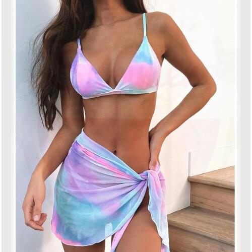 3 Piece Bikini Set Swim Suit Women Swimwear Swimsuits Bathing Biquinis Swimming Suit for Women Maillot De Bain Femme Monokini