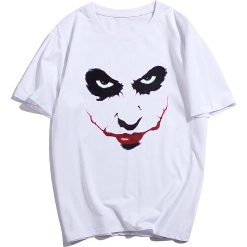 Cosplaydiy The Joker Face Cosplay Costume Tshirt Adult Jack Joker Face T-Shirt Eric Border Joker Cotton Casual T-Shirt L320
