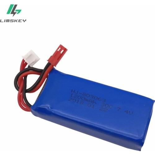 MJX X101 / MJX X102H X6 Lipo Battery 7.4v 1200mAh 30C JST For WLtoys Quadcopter Drone 7.4V 1200mah V666 V262 V323 Helicopter