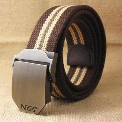 Fashion Casual Canvas Belts Metal Buckle 2019 Designer Stripes Knitted Waist Belt For Jeans Pants Popular Hip Hop Strap