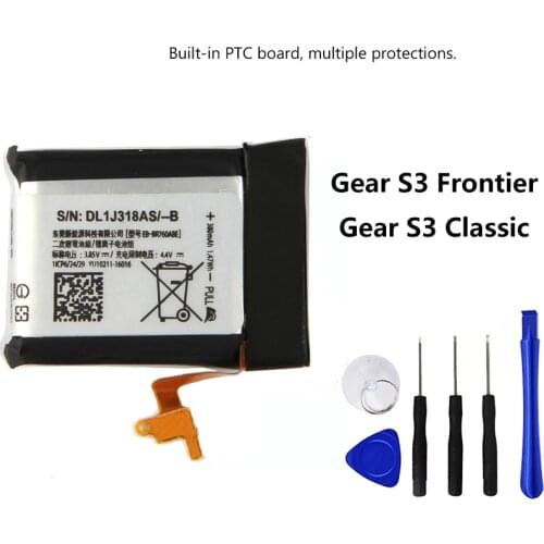 Original EB-BR760ABE Battery For Samsung Gear S3 Frontier / Classic SM-R760 SM-R770 SM-R765 380mAh