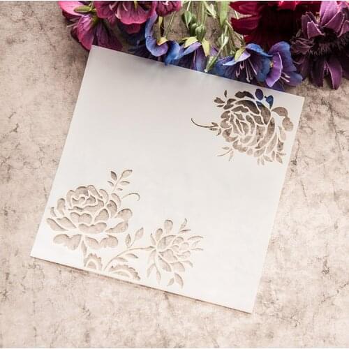Scrapbooking flower plastic drawing color layering stencil for stamp,color sprayed brush art supplies drawing on wall or fabric