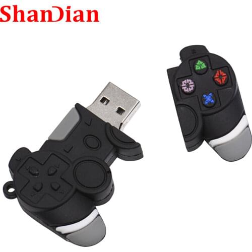 SHANDIAN Cartoon Gamepad USB 2.0 Flash Drive 4G 8GB 16GB 32GB 64GB 128GB Creativity Pen Drives Student Gifts Memory Stick U Disk