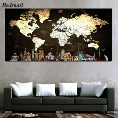 Full Round Diamond Embroidery Large size world map 5D Diy Diamond Painting Square Mosaic Rhinestone painting office Decor,EE239