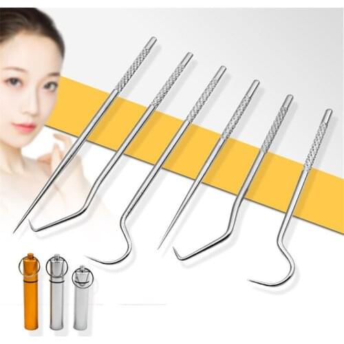 Portable 304 Stainless Steel Toothpick Set Outdoor Picnics And Camping Tools Reusable Metal Toothpicks With Holders Dentalflos