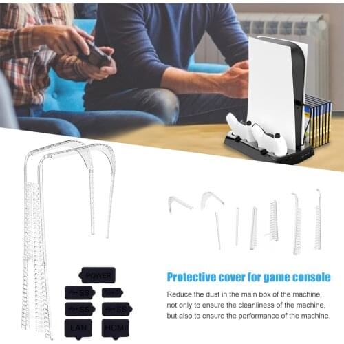 Rondaful Game Console Protector Set Dustproof Silicone Plug For Sony PlayStation5 PS5 Console