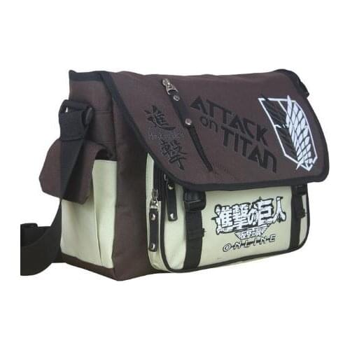 Attack on Titan Tokyo Ghoul One Piece My Neighbor Totoro Messenger School Bag Sling Satchel anime single shoulder bags