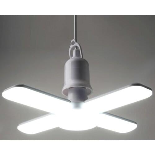 Mini 4+1/Long Leaf Light 48W 52LED E27 Folding Garage Light 85-265V