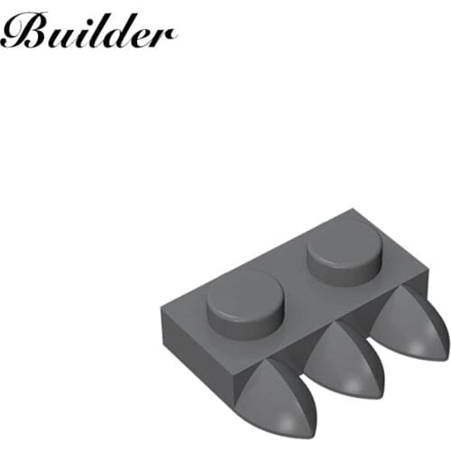 Little Builder 15208 Building Blocks Parts 2x1 Single Side with 3 Angled Plates 10pcs MOC Compatible With Brands Toys