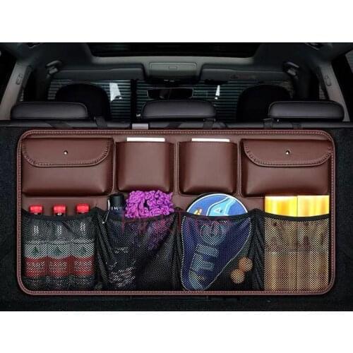 For Toyota Land Cruiser Prado FJ 120 150 Car Rear Seat Back Storage Bag Car Trunk Organizer Auto Stowing Tidying Accessories