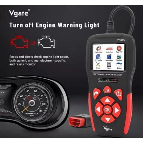 Vgate VR800 Car Code Reader OBD2 Scanner Automotive Scan Tools OBD 2 Car Diagnostic Auto ODB2 Scanner Tool PK KW850 ELM327 V1.5