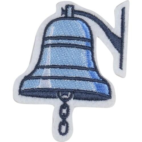 10PCS Bells Patches Embroidered Applique Iron on Patches for Clothes Stickers Punk Rock Style Clothes Decor Sewing Accessories