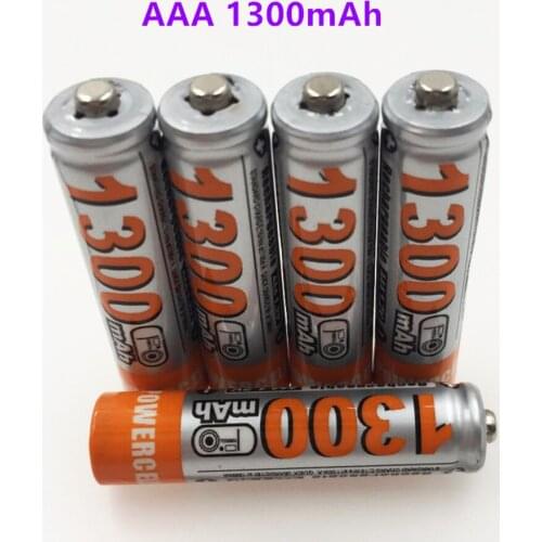 100% New AAA1300 battery 1800 mAh 3A Rechargeable battery NI-MH 1.2 V AAA battery for Clocks, mice, computers, toys so on