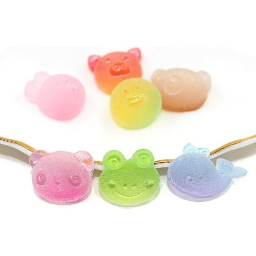 100pcs 15*20mm Making Supplies Charms Resin Filler Resin Beads Crafts Colorful Candy Flatbacks Accessories DIY Scrapbooking