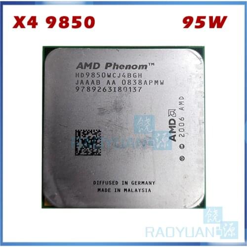 AMD Phenom X4 9850 Quad-Core DeskTop 2.5GHz CPU HD9850WCJ4BGH HD985BWCJ4BGH 95W Socket AM2+ 940pin