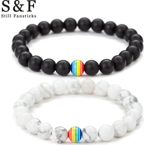 Rainbow Couple Bracelet Men Bileklik Jewelry Bracelets For Women Erkek Bileklik Pulseras Mujer Pulseira Femme Masculina Armband