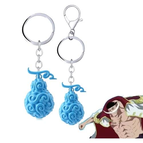 Anime One Piece Keychain Pendant Whitebeard Edward Newgate Chaveiro Key Ring Chain Holder Unisex Car Charm Jewelry Accessories