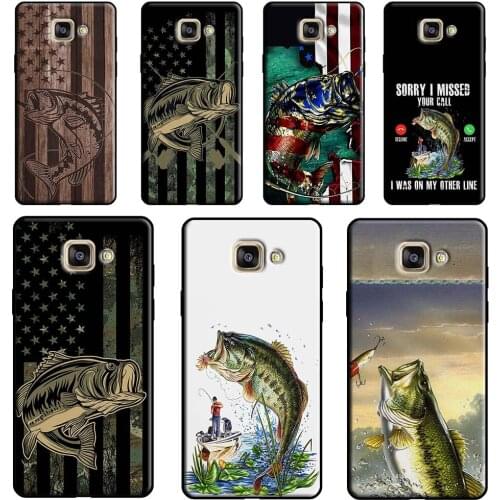 Largemouth Fishing Fish Hunting Hook Case For Samsung A9 A8 A6 A7 J8 2018 A3 A5 J4 J6 Plus J1 J3 J5 J7 2017 2016 Phone Cover