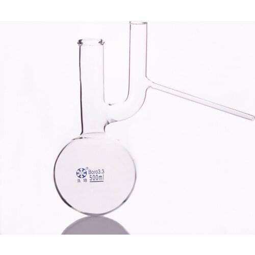 Distilling flask claisen,Capacity 500ml,Fractionation flask with normal mouth,Round bottom boiling flask