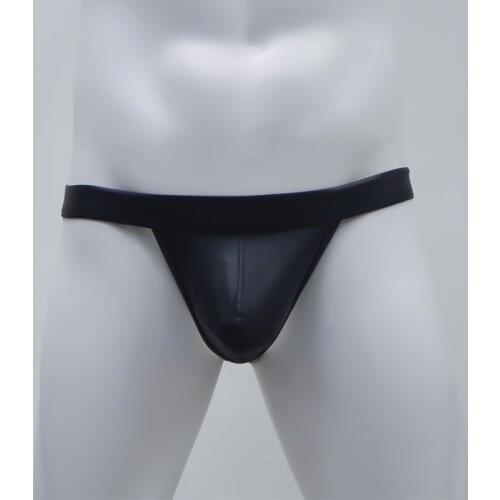 Men Underwear Jockstrap Mens Thongs G-Strings PU Leather Sexy Underwear Men Erotic Mens Underpants Ropa Interior