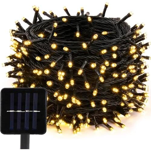 100/200/500leds Solar Powered Fairy String Lights Outdoor Waterproof for Wedding Christmas Houses Patio Garden Plant Decoration