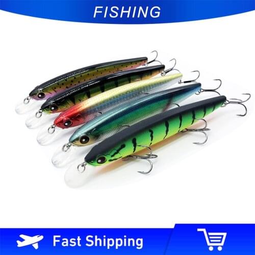 ILure Professional High Quality Fishing Lure Minnow 125mm 23g Bass Lure VMC Hook Dive 1.5m 3D Eyes Hard Artificial Bait
