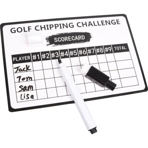 Golf Score Card Golf Chipping Challenge Scorecard With Pen