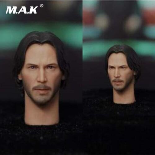 Collectible 1/12 scale Keanu Reeves Head Sculpt Man Head Fit 6‘’ Action Figure body pre-sale in stock