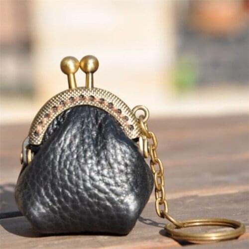Unisex Coin Purse Super Mini Bags Key Wallets Genuine Cow Leather Clutches Retro Handmade Handbags Ladies Small Key Chain Purse