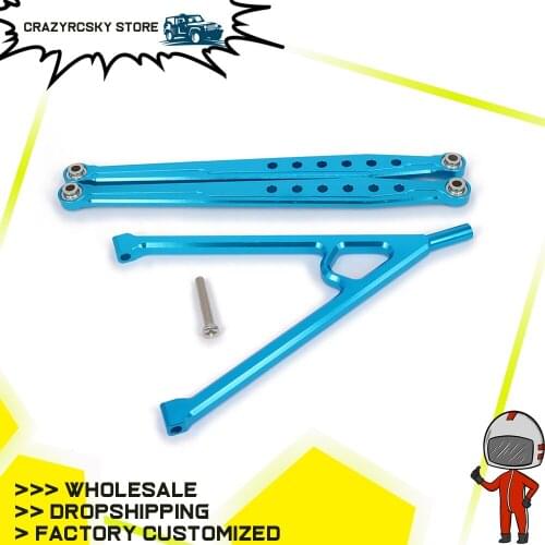 Alloy aluminum front lower suspension link bracket rod+chassis linkage y-link for rc hobby model car axial scx10 upgraded parts