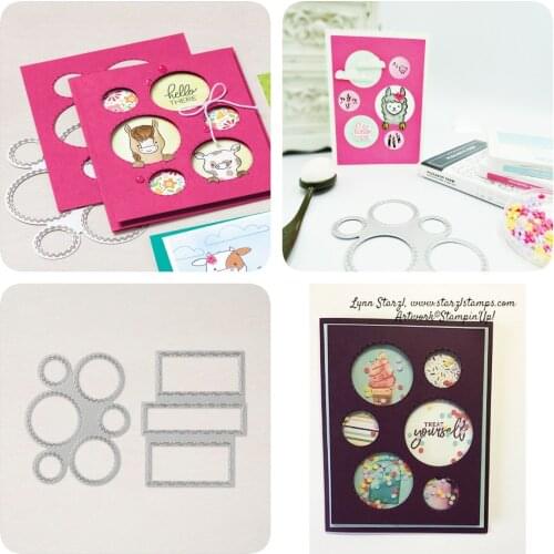 Round Circle Rectangle New Arrival 2021 Metal Cutting Die Scrapbooking DIY Decoration Craft Embossing Stencil Stansmallen Big