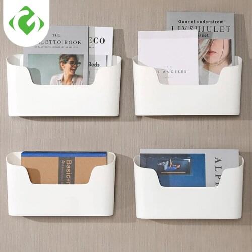 Wall Mounted Storage Box Sundries Remote Control Organizer Kitchen Cabinet Door Storage Box Bathroom Storage Rack Phone Holder