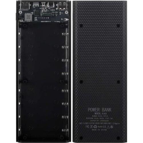 New Dual USB Power Bank Battery Box Mobile Phone Charger DIY Shell Case Fast Charging 22.5W Storage Case 8*18650 Battery Holder