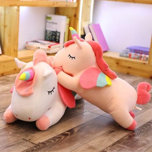 50cm Cute Unicorn Plushie Toy Stuffed Soft Plush Unicorn Bed Pillow Sofa Cushion Kids Toys Birthday Gifts for Girls Xmas Present