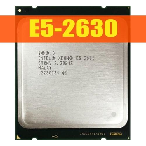 Xeon E5-2630 6 Core Processor 2.30Ghz 15MB Smart Cache 7.20 GT/S QPI TDP 95W SR0KV LGA2011 E5-2630 Processore CPU