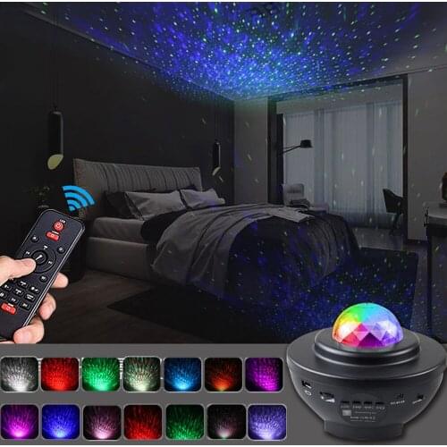 Colorful Starry Sky Projector Led Night Light USB Blueteeth Music Player Star Projector Led Lamp Night Light For Home Room Decor