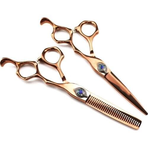 Professional 6 '' JP 440c steel Bronze Phoenix hair scissors haircut thinning barber cutting shears tools hairdresser scissors