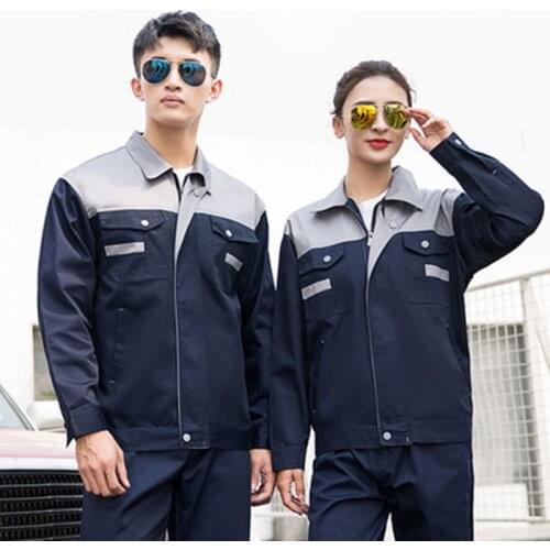 Work Wlothes Suit Spring and Autumn Long-Sleeved Mens Auto Repair Workshop Construction Site Factory Work Clothes