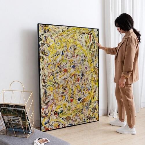 Modern Splash Ink Lines Art Canvas Painting Colorful Abstract Poster Picture For Wall Decorative Home Decor Interior Painting