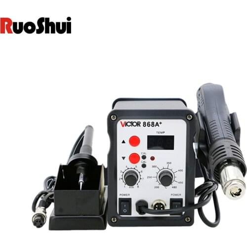 RuoShui 700W LED Digital Soldering Station Hot Air Gun Rework Station Electric Soldering Iron For Phone PCB IC SMD BGA Welding