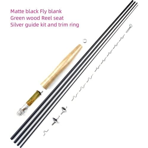NooNRoo IM10 IM12 Carbon fly fishing rod 4 sections in the trout fish Bulk assembly kit Super Light Fast Action Fishing Rod