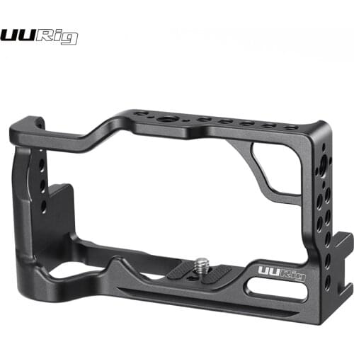 UURig Aluminum Alloy Camera Cage with Cold Shoe Arri Positioning Hole 1/4 Screw for Canon EOS M6 Mark II Mirrorless Camera