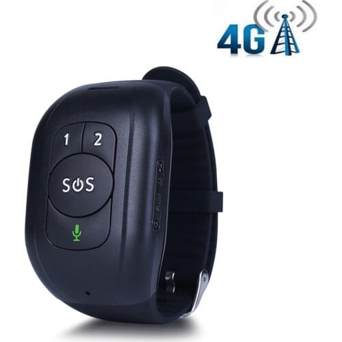 IP67 Waterproof 4G LTE GSM Elderly Child SOS Button Wristband Emergency Alarm GPS Tracking Heart Rate Blood Pressure Monitoring