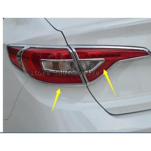 Car Rear Headlight Trim Tail light lamp cover trim For Hyundai Sonata LF 2015 2016 Decorative frame for headlight